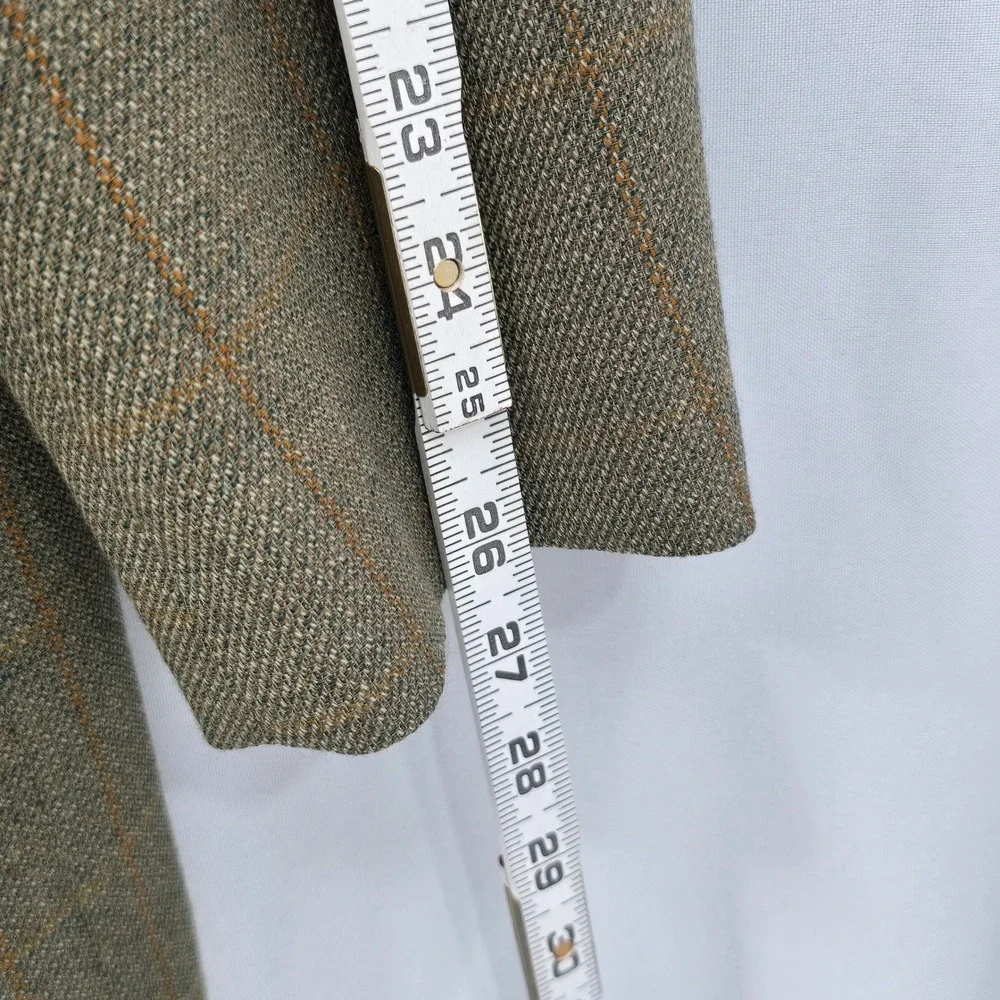 Lord West Blazer Teskid Fabric Made in Israel Plaid Brown Sport Coat Men 40-42‎